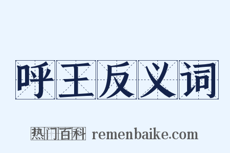 呼王反义词是什么意思的图片